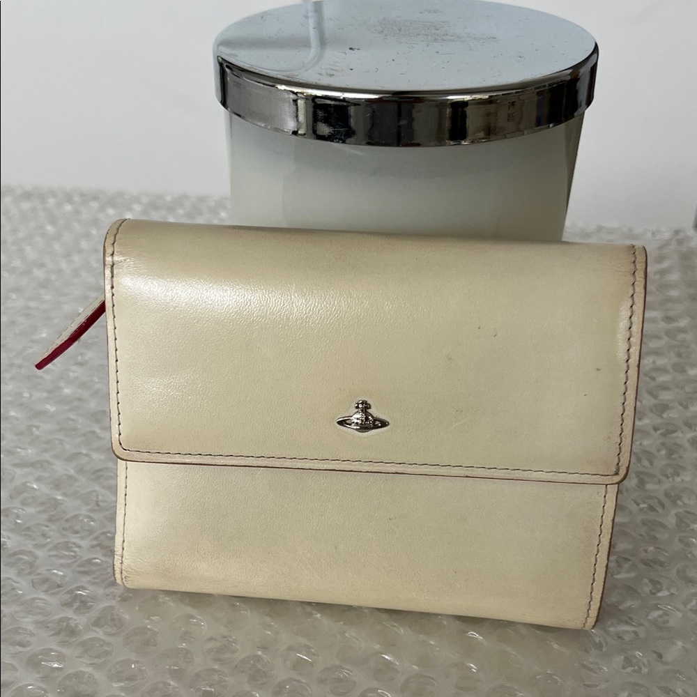 Vivienne Westwood RARE Cream Compact Wallet